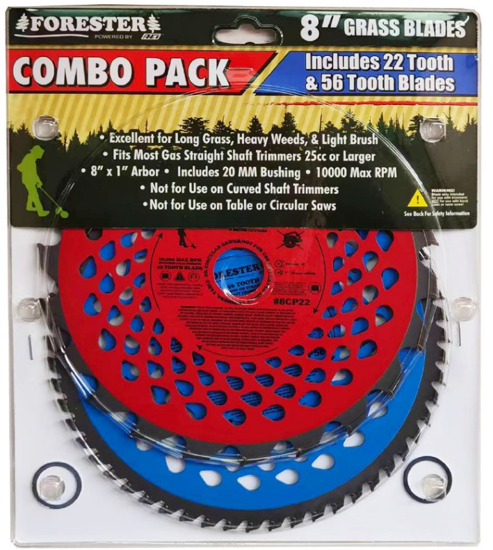 Forester 8" Grass Blade Combo - 22 & 56 Teeth Blades