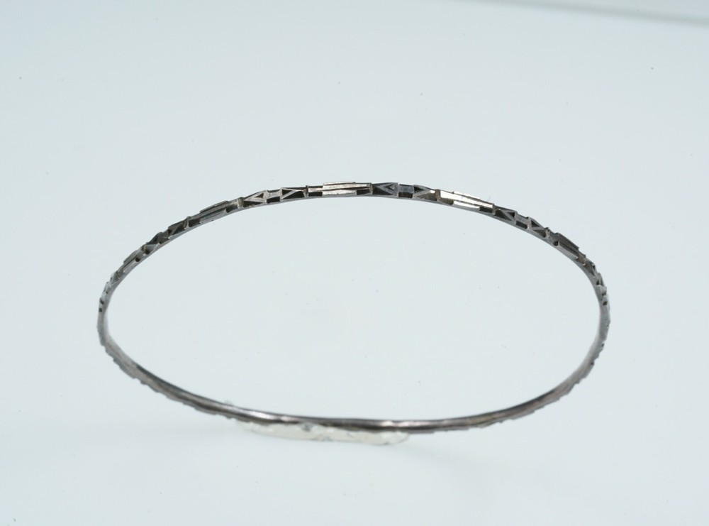 Vintage Art deco Finely Carved Bangle 2 1/2" Diameter