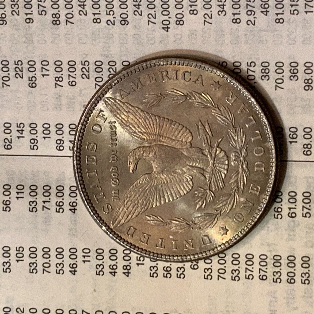 1886-P Morgan Silver Dollar $1, Colorfully Toned!
