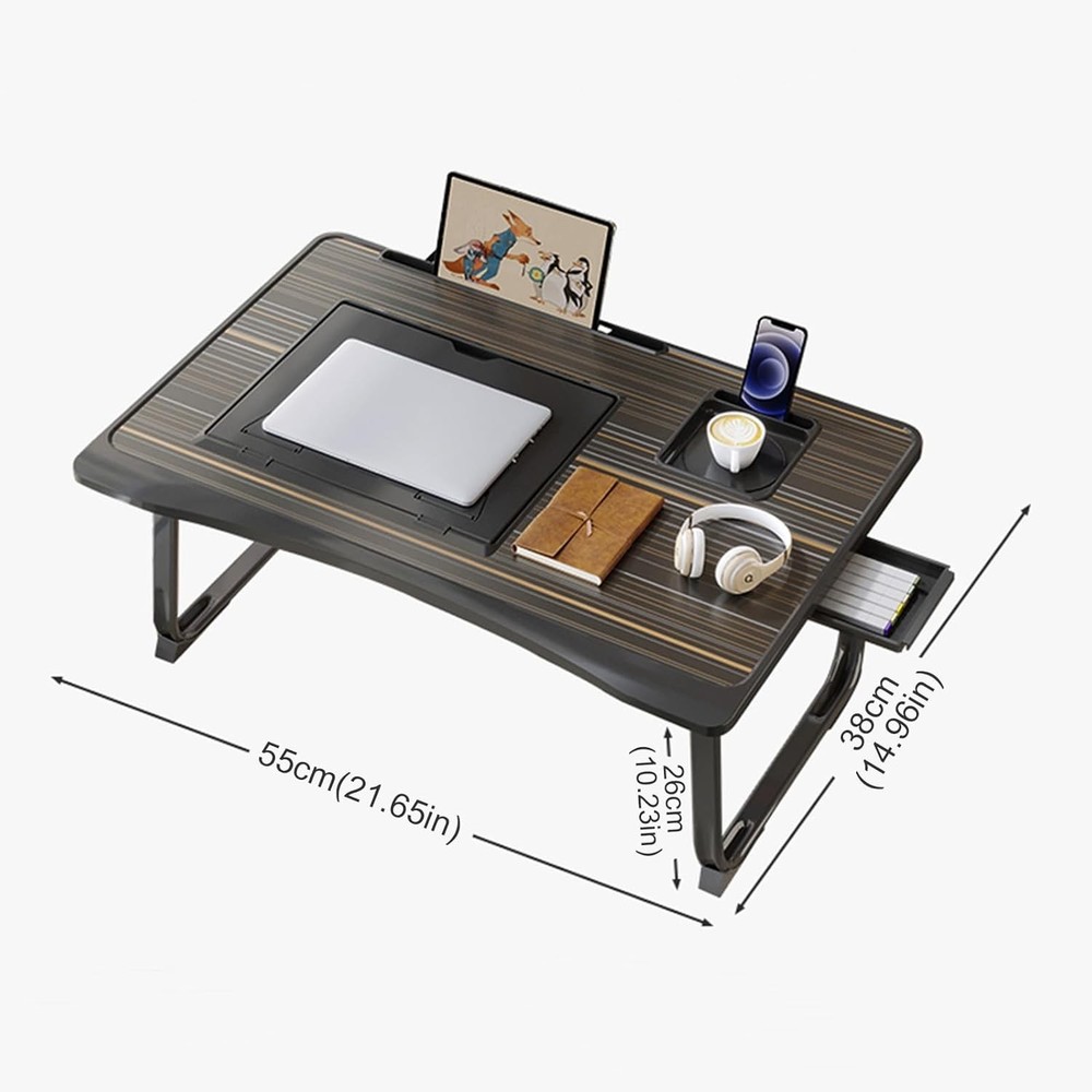 Laptop Desk Bed Adjustable Laptops Stand W/ 6 Different Angles Portable Lap Tray