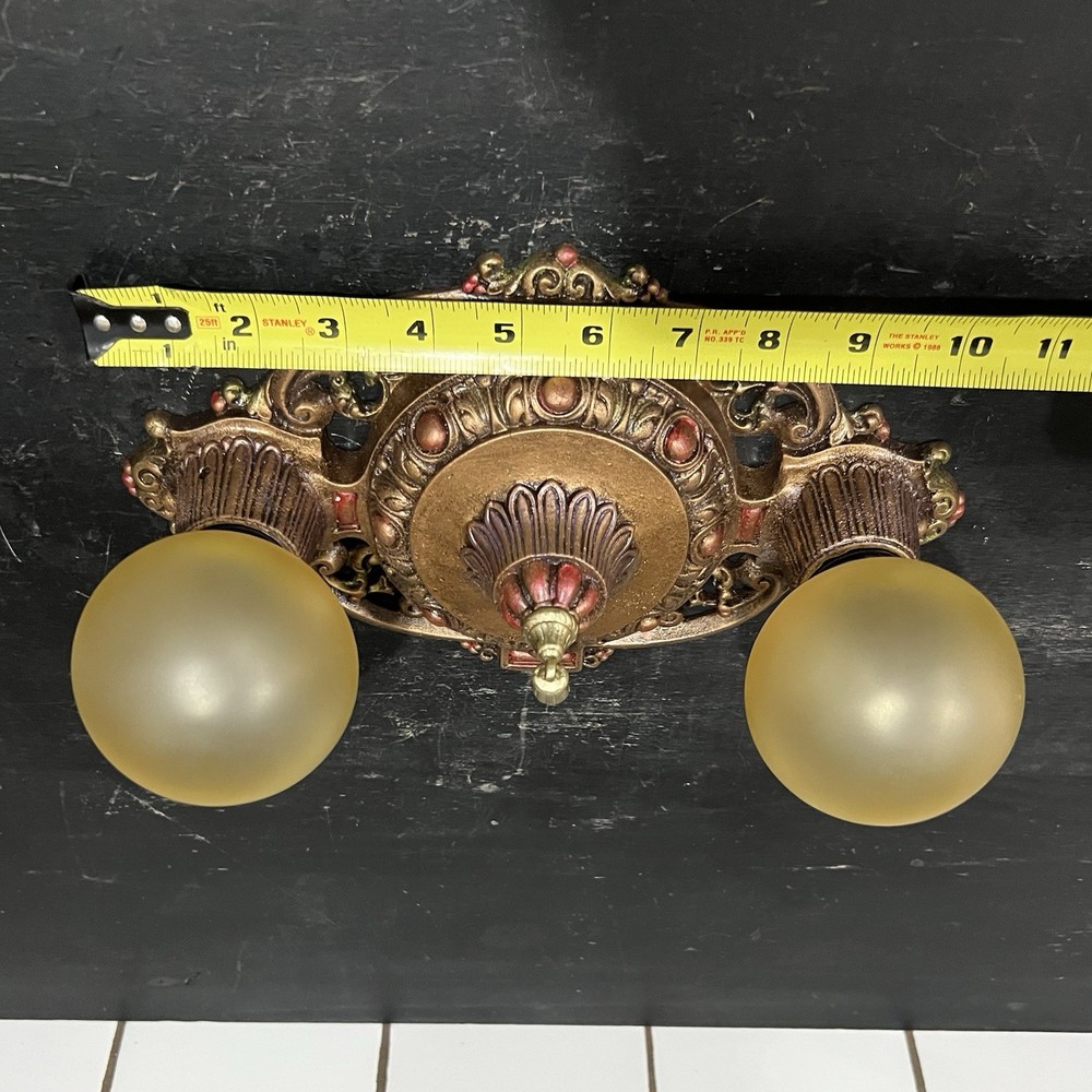 Rewired Nice Single Flush Two Socket light Fixture beautiful 118B