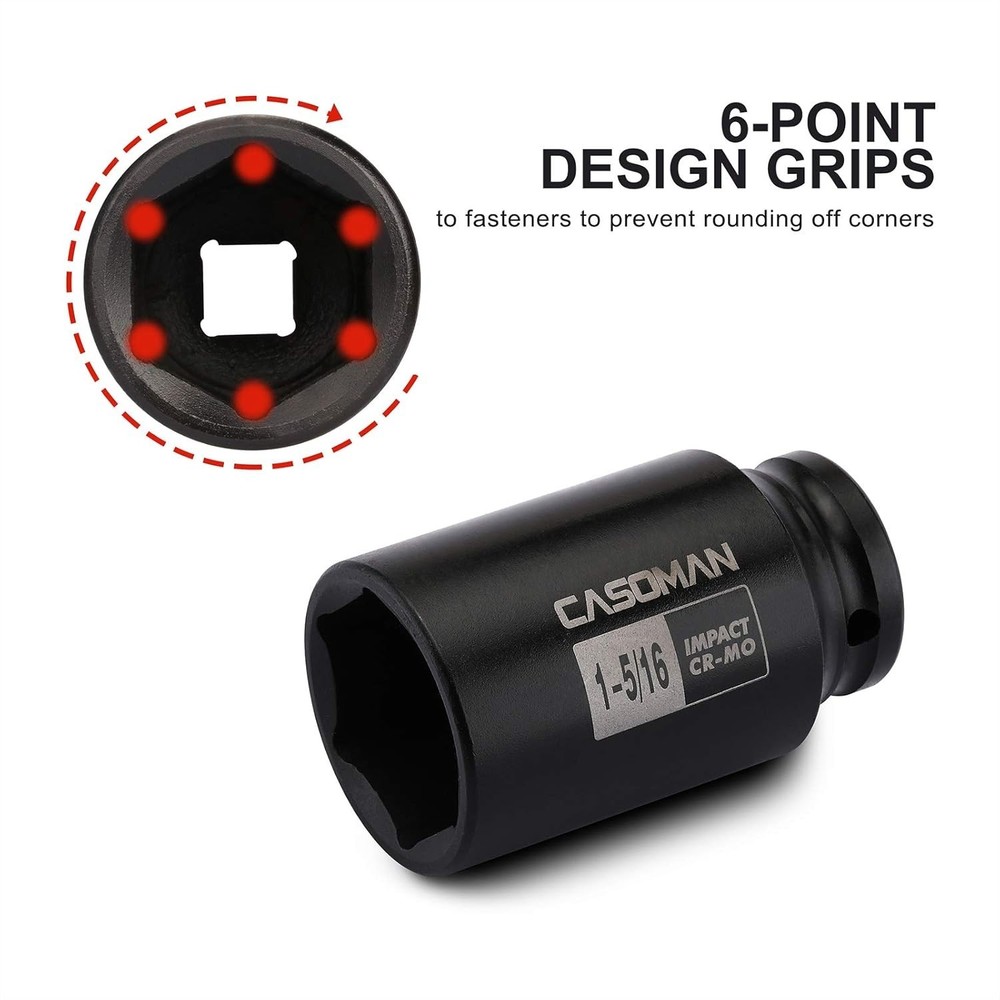 1/2'' Drive 6-Point 1-5/16'' SAE Deep Impact Socket - Durability Meets Precision