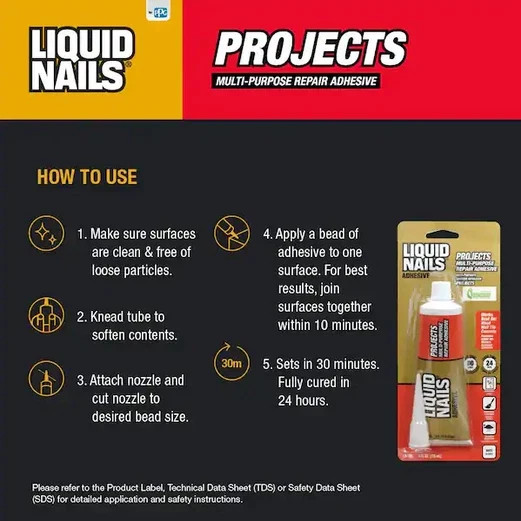 4 oz. White Latex Glue for Small Projects and Repairs