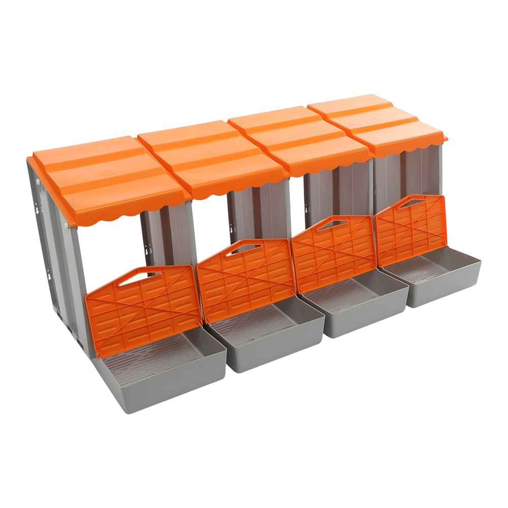 Chicken Laying Box Modern 4-Compartment Chicken Nesting Box with Egg Collection
