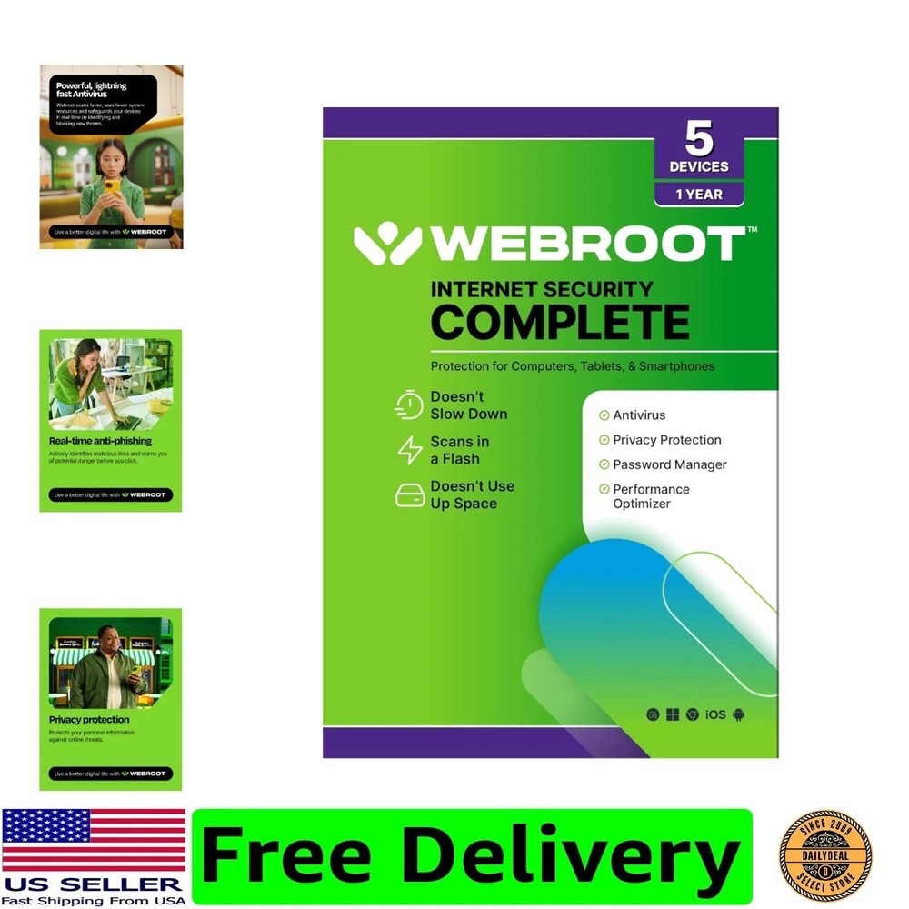 Internet Security Complete | Antivirus Software 2025 | 5 Device | 1  Keycard ...