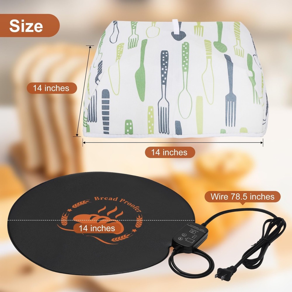 Dough Rising Warming Mat, 59 ℉-140 ℉ Adjustable Bread Rising Warmer,