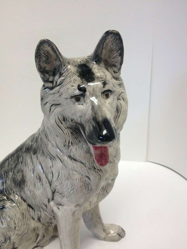 Vintage Ceramic German Shepherd Figurine