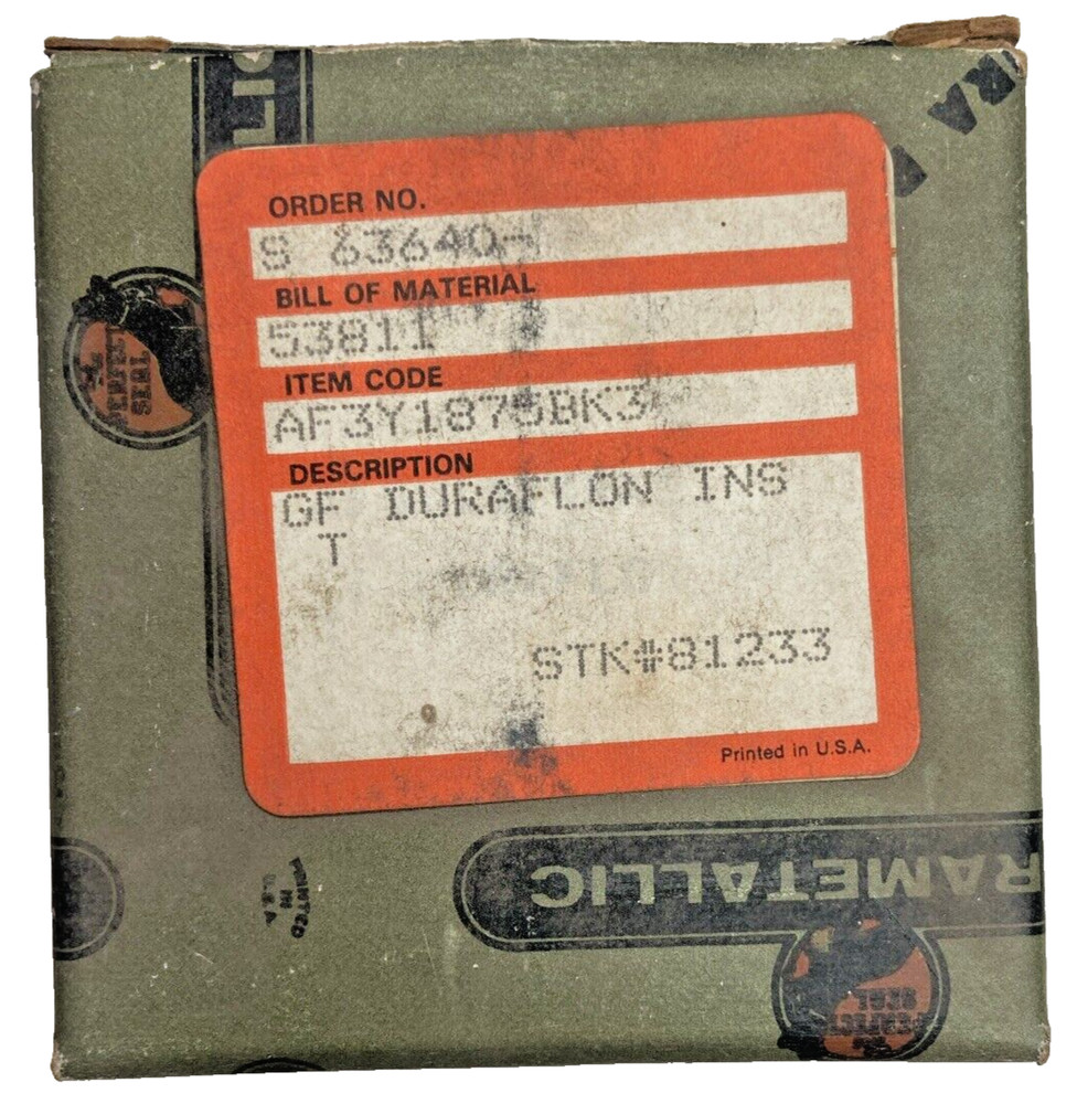 Durametallic AF3Y1875BK3 GF Duraflon Insert