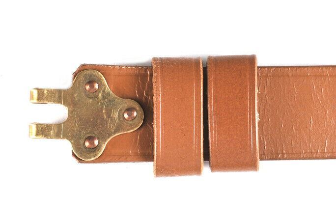 M1907 MILITARY LEATHER RIFLE SLING WW1 MARKED BRASS HARDWARE GARAND SPRINGFIELD