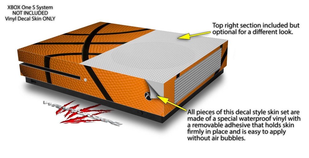 Skin XBOX One S Console Controller Basketball