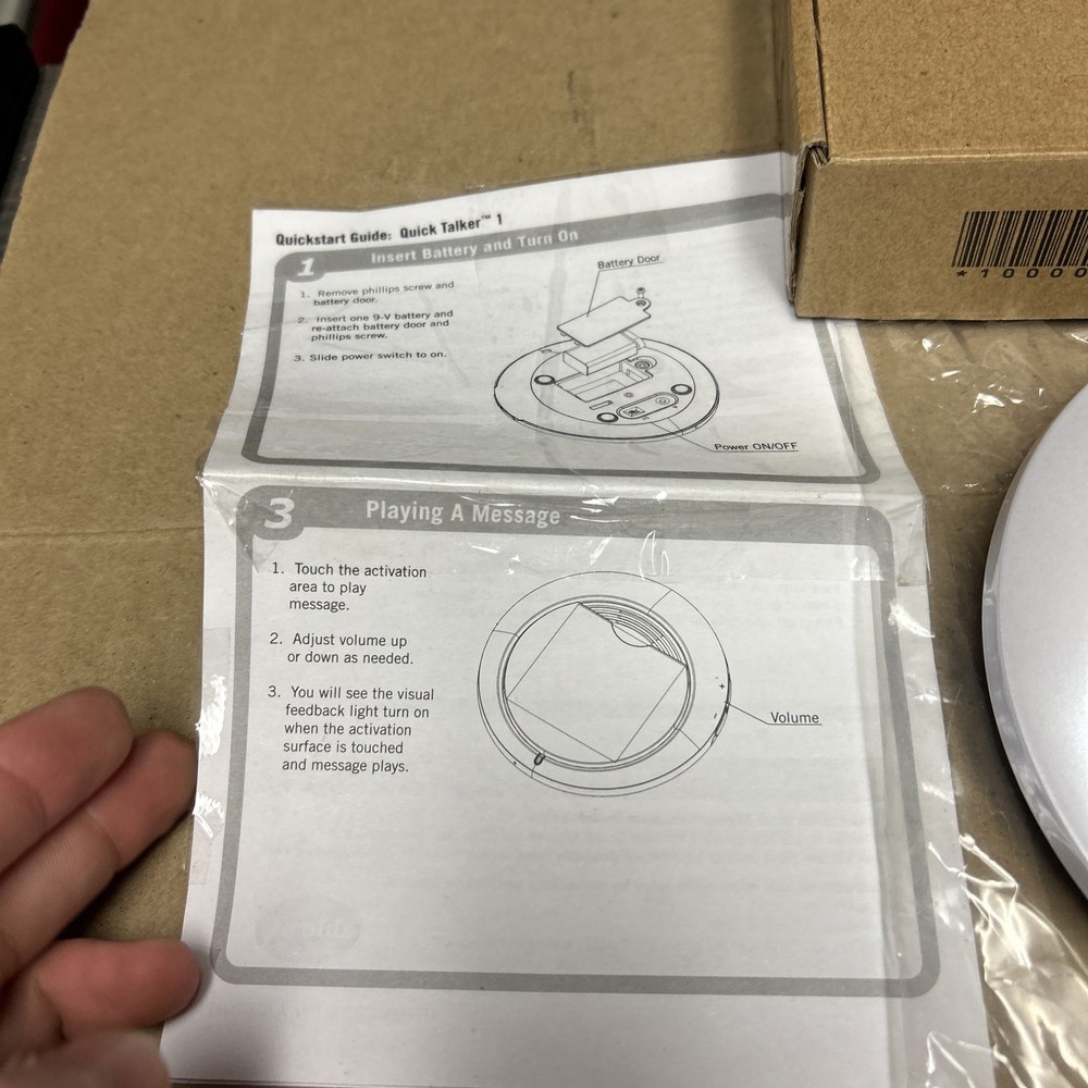 AbleNet Quick Talker Version 1 Communicator Single Message Speech Tablet Device