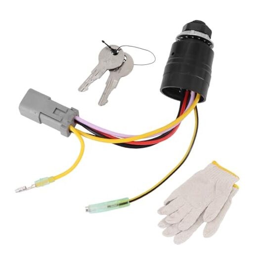 Ignition Switch 129572 with Keys 3-Position 6-Wire Connectors Compatible with
