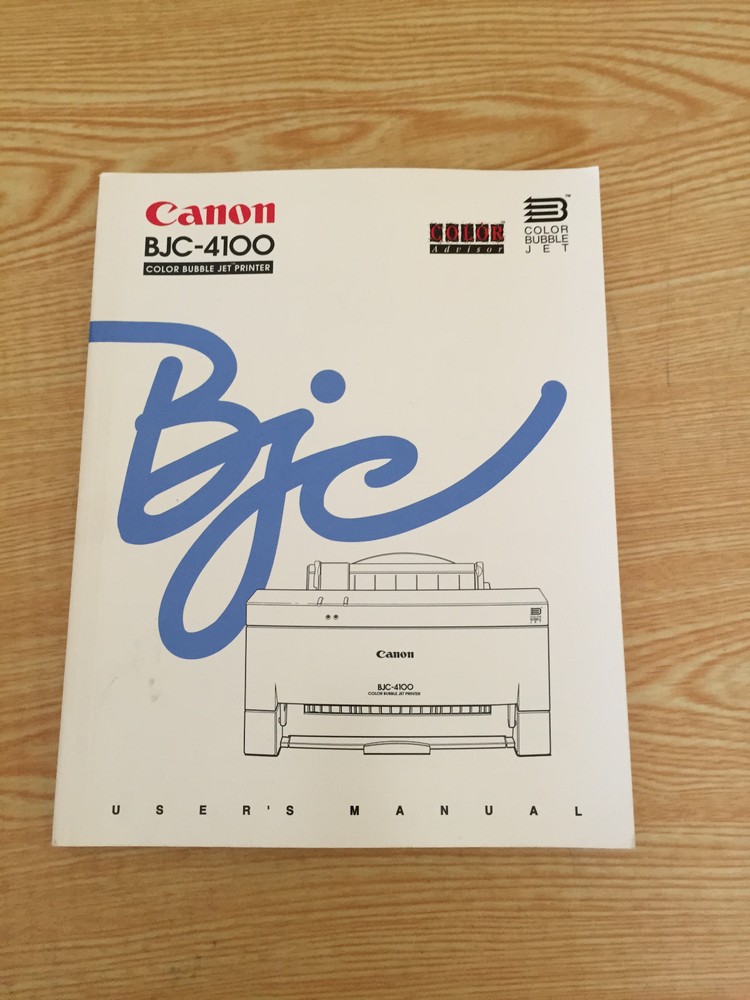 Canon BJC-4100 User's Manual