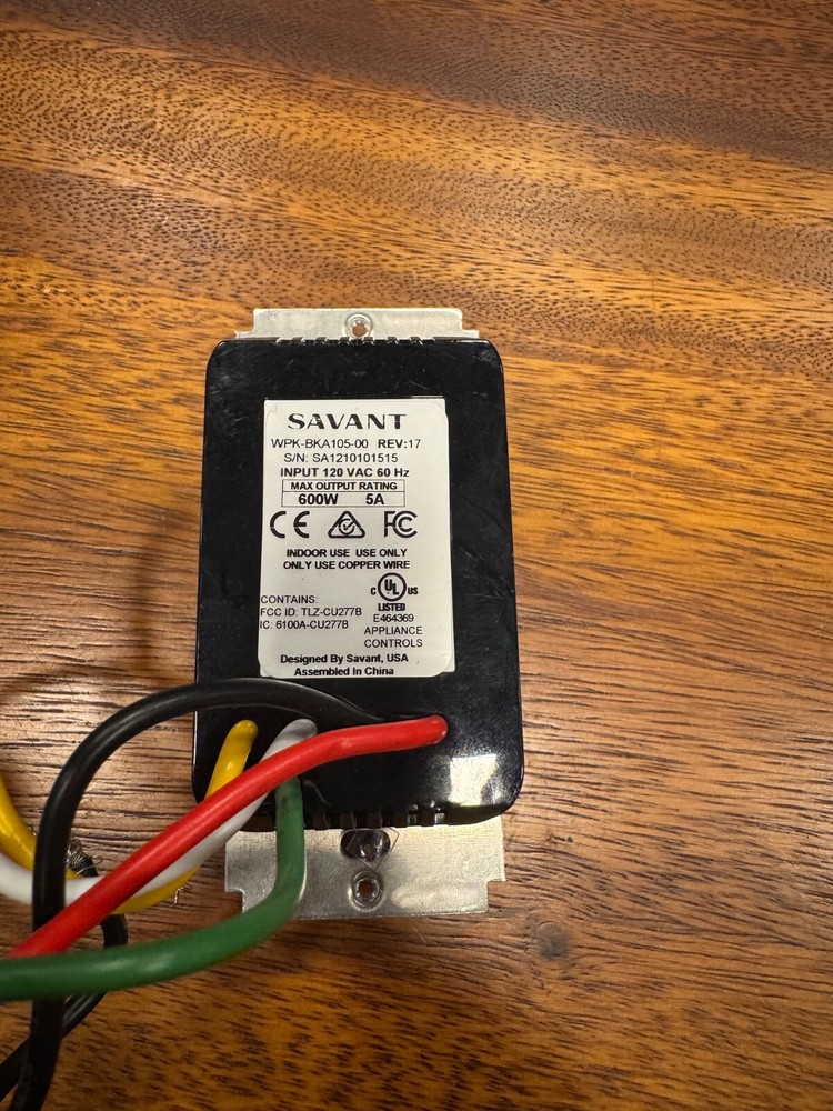Savant Echo Wireless Dial Keypad-Adaptive Dimmer (Black) WPK-BKA105
