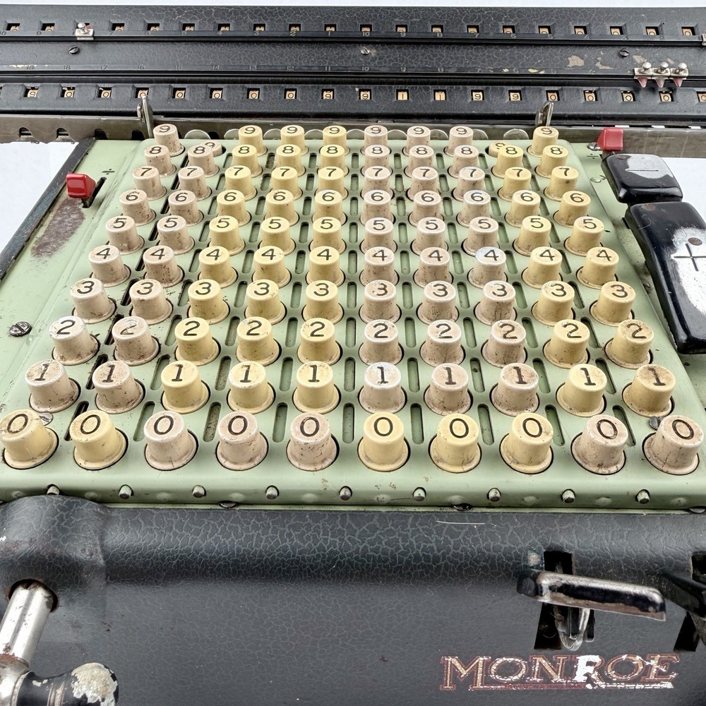 Monroe High Speed Adding Calculator Electric Full Keyboard Vintage Untested