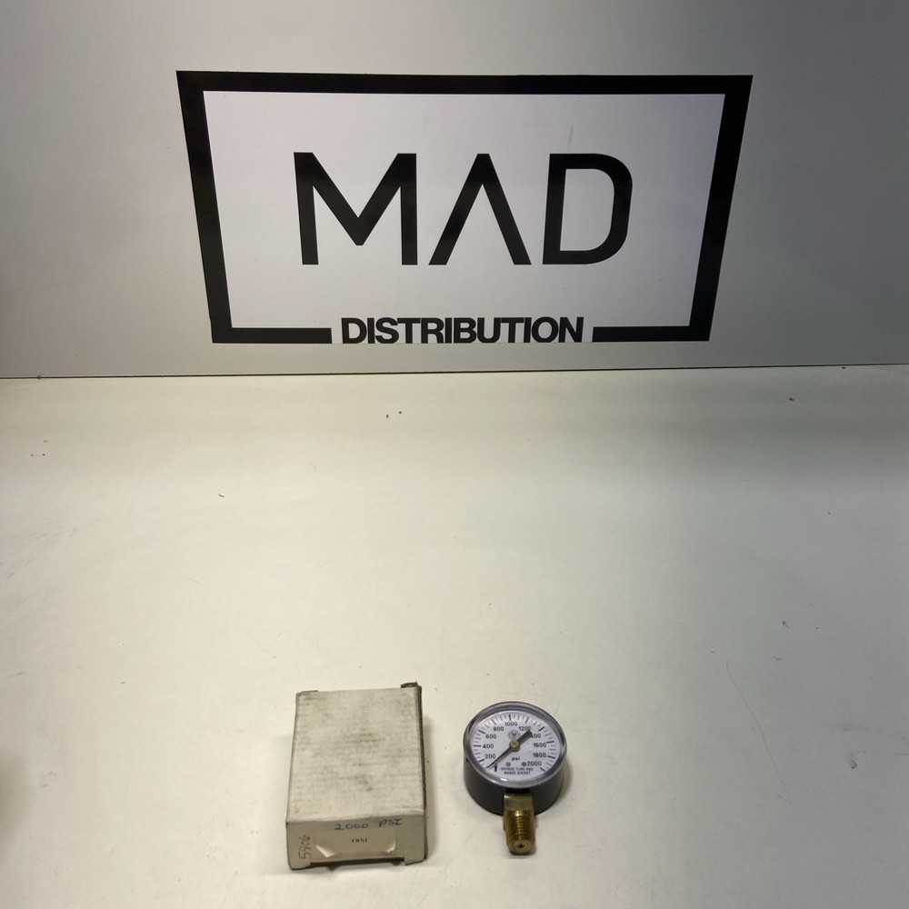 MCDANIEL CONTROLS 0-2000 PSI, 2.5" FACE, 1/4" BACK MOUNT T8M