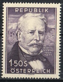 Austria Stamp 591  - M. von Schwind, painter