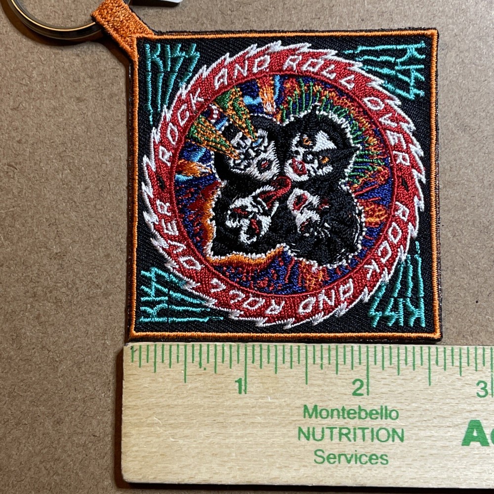 KISS Embroidered Keychain: Vintage 2006, Mint Condition, Licensed, Rare