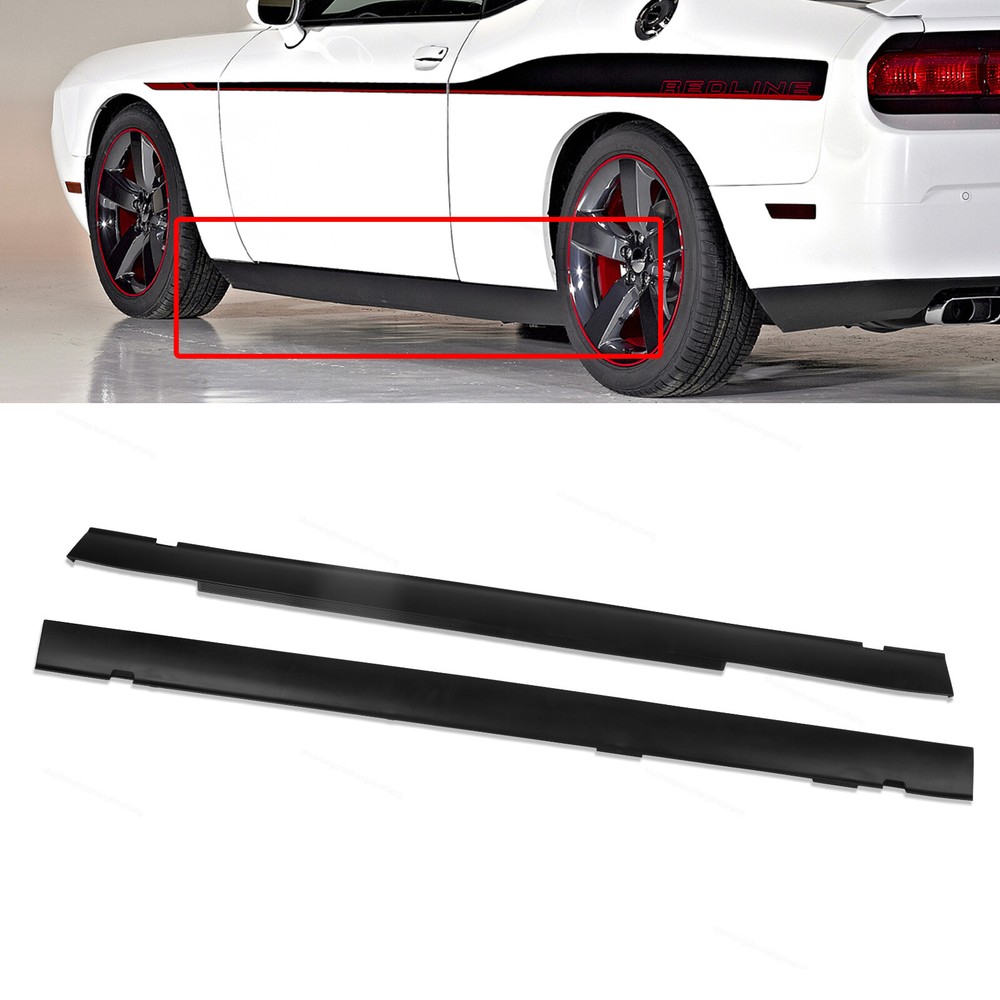 Fit for Dodge Challenger 2008-2014 Door Exterior Rocker Panel Trim Molding Pair