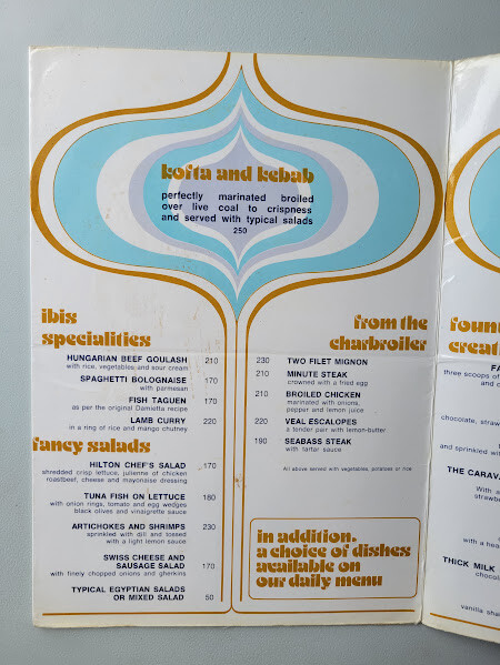Ibis Cafe Lunch Dinner Egyptian Menu Original