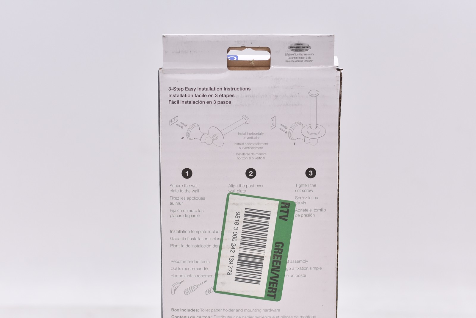 Kholer Capilano Toilet Paper Holder - Matte Black Finish