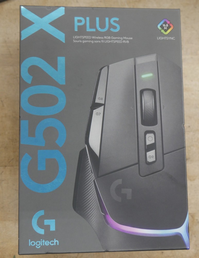 Logitech G502 X PLUS LIGHTSPEED Wireless RGB Gaming Mouse NEW