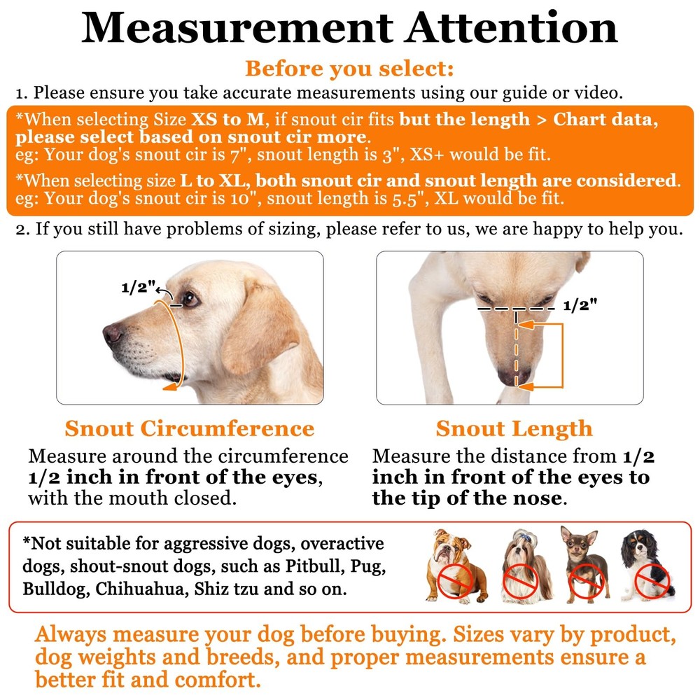 Dog Muzzle, Soft Mesh Muzzle for Small Medium Large Dogs Labrador German Shep...