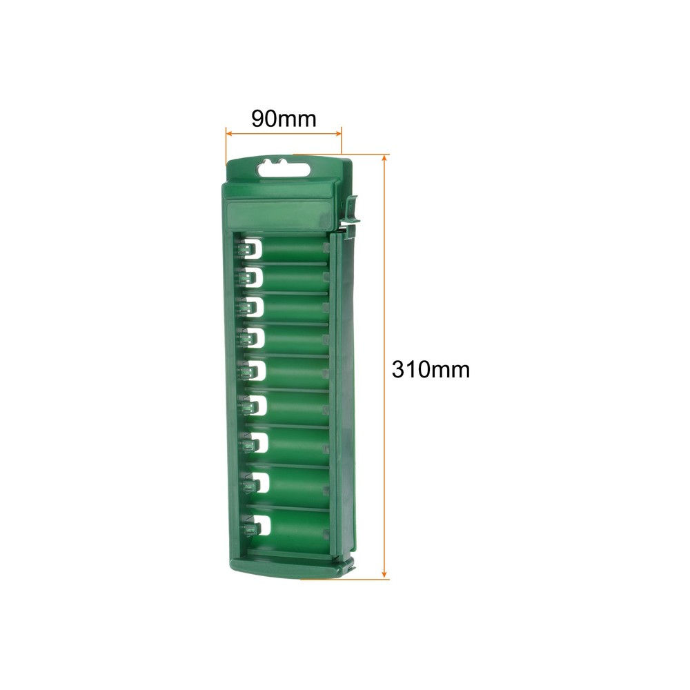Socket Organizer 3/8" Drive 9 Slots Portable Deep Socket Clip Rail Holder