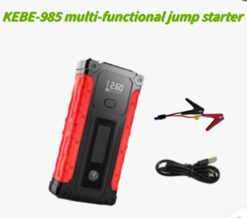 KEBE-985 multi-functional jump starter 12V flashlight compass charger