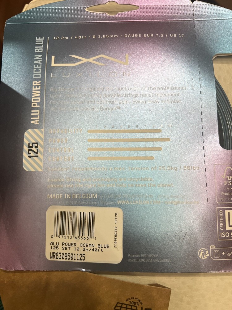 6 Sets luxilon Eco Power tennis string (Plus 3 More Various Sets)