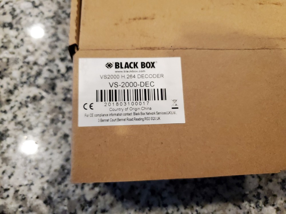BLACK BOX VS-2000-DEC H.264 DECODER HDMI/LAN -BRAND NEW, MULTIPLES AVAILABLE!