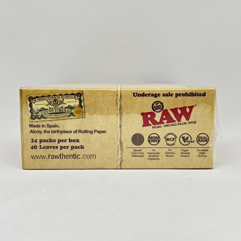 🔥RAW ROLLING PAPERS CLASSIC😎KING SIZE SUPREME💜FULL BOX 24 PACK