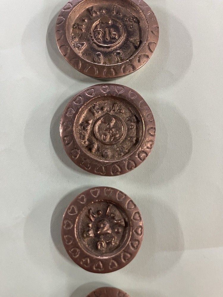 (5) Piece Bronze Scale Weight Set