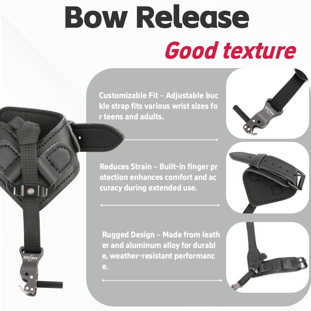 Archery Release Aids Trigger Wrist Strap Compound Bow Hunting Index Finger Hook