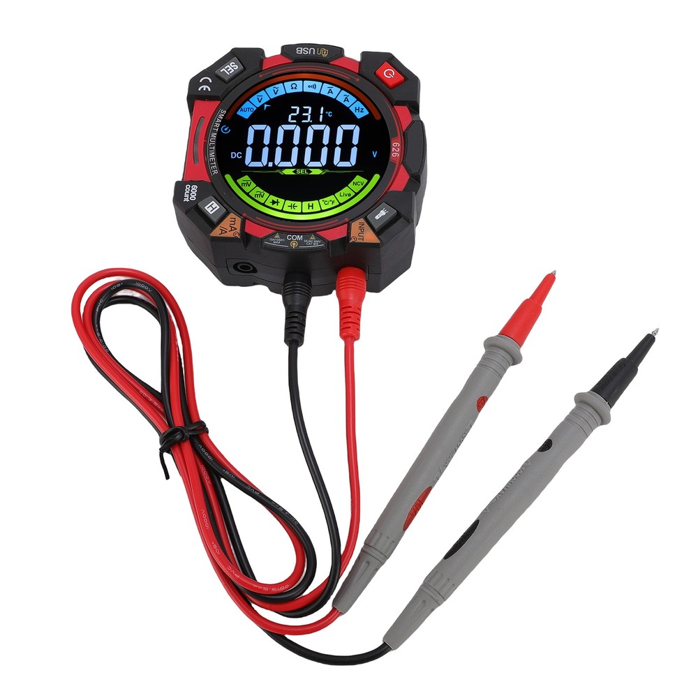 6000 Counts Multimeter With Backlit Display For Electricians WUJF