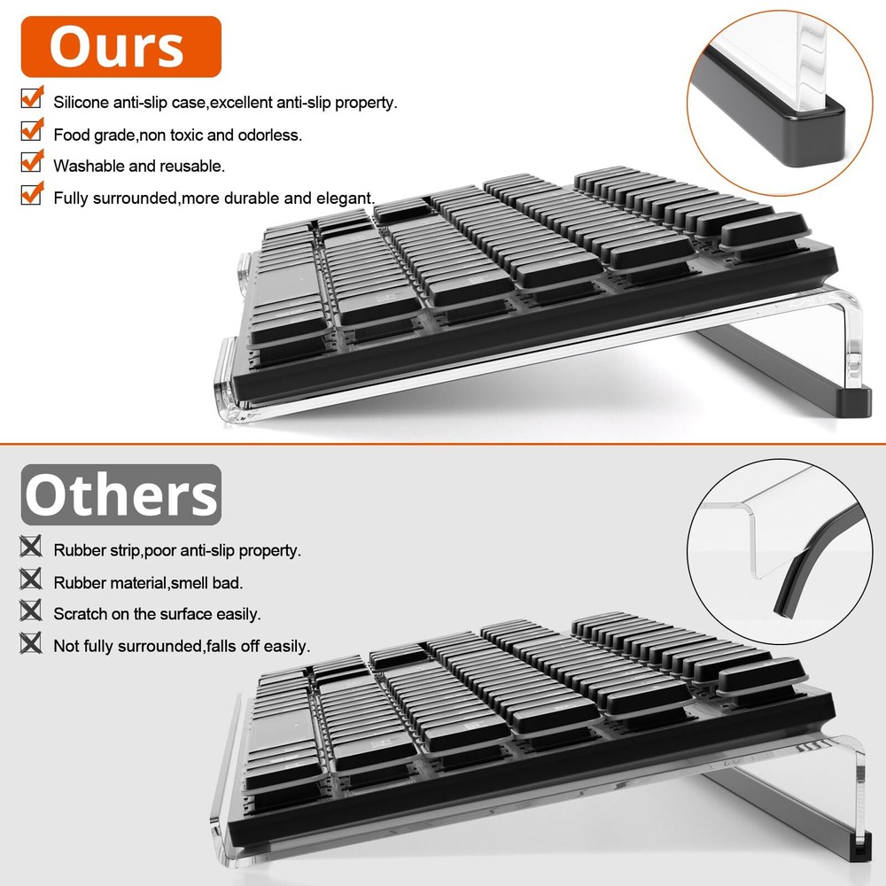 Computer Keyboard Stand Tilt PC Keyboard Stand Riser for Easy Ergonomic Typin...