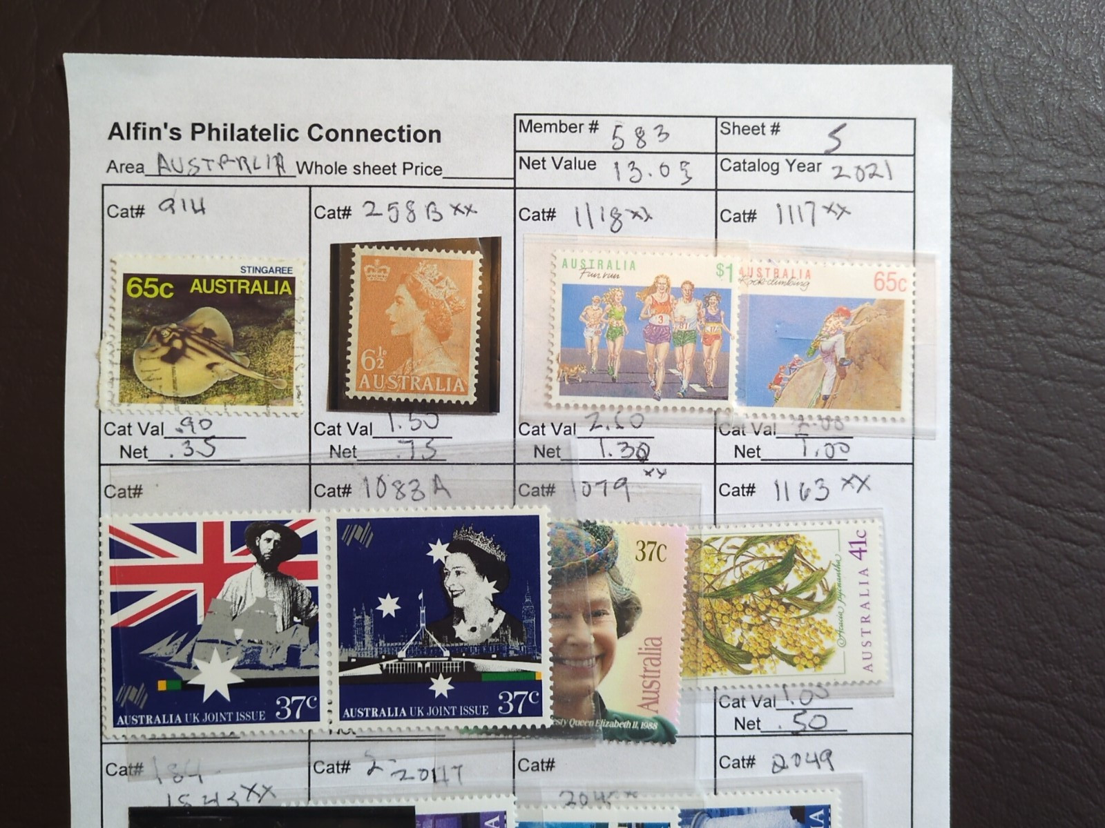 APC W5737 Australia used $150 scv on circuit sheets all identified