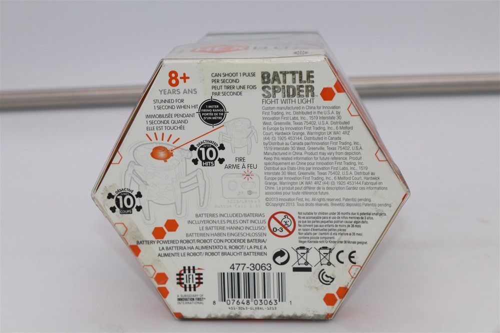 Hexbug Micro Robotic Creature Remote Control Battle Spider w/ light - NEW -