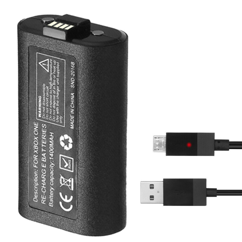 For Microsoft Xbox One Controller Rechargeable Batter W/ USB Charging Cable