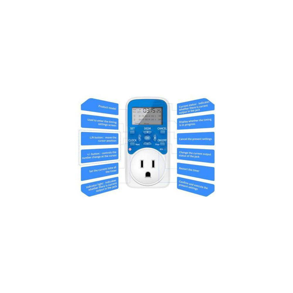 30A Amp 110V 220V 1440 Min. Chronologic Programmable Smart Timer Outdoor Socket