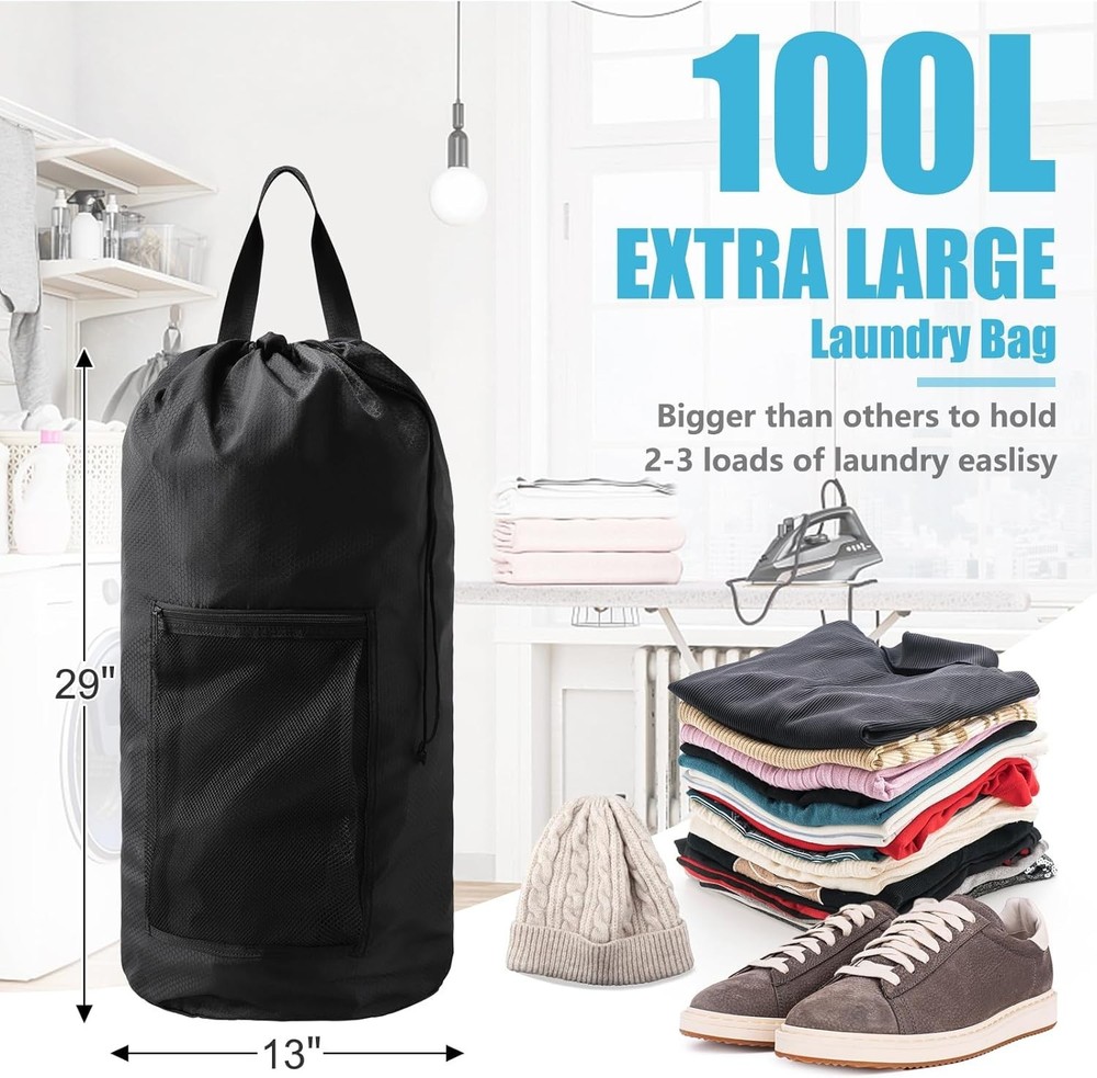 Laundry Storage Backpack Extra Large Capacity with Adjustable Straps for Student