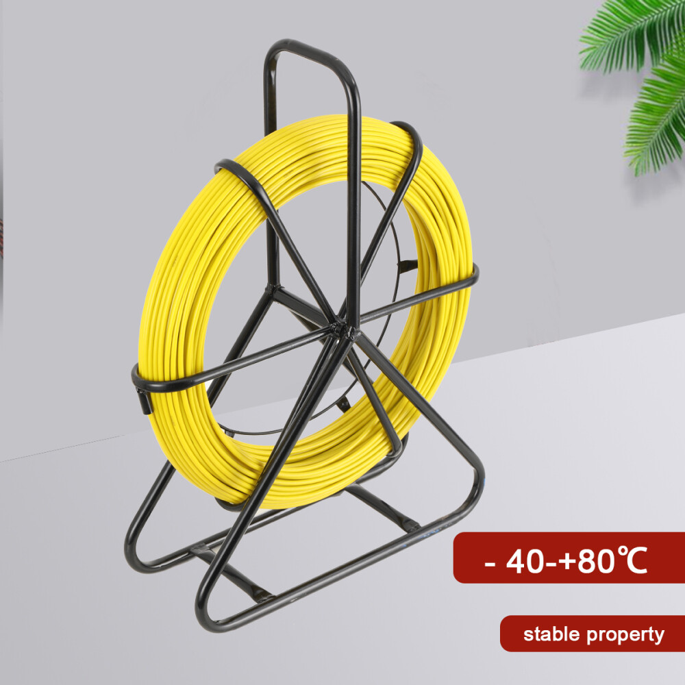 6mm 328ft  Fish Tape Puller FiberglassReel Wire Cable Running Duct Rodder