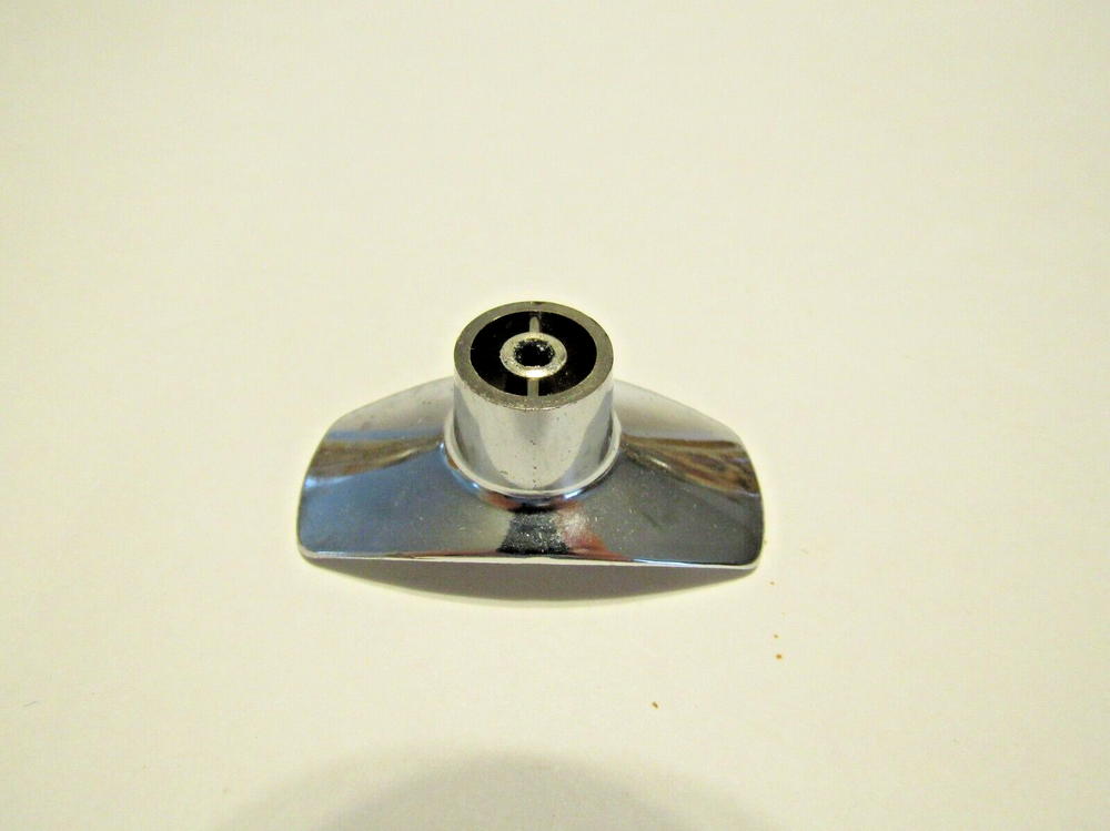 Vintage Nos Rectangular Chrome Drawer Knobs 1" x2" Concave Cabinet Door Pulls