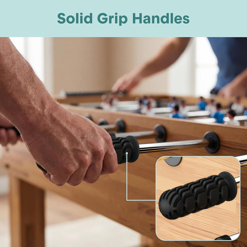 48In Competition Sized Foosball Table - Height Adjustable Arcade Soccer Set for