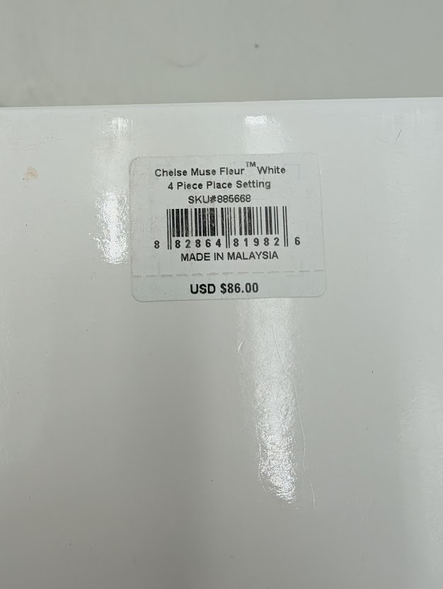Lenox White Chelse Muse Fleur 4Pc Place Setting