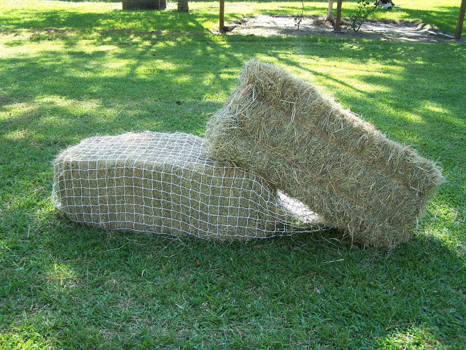 18' x 8' WHITE SQUARE NYLON HORSE HAY NET 2" #42 TEST 420 LBS / 1260 Lbs Mesh
