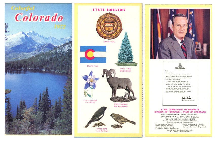 1972 Colorado Official Summer Road Map  – Map Code {1} – Dodson Chm.