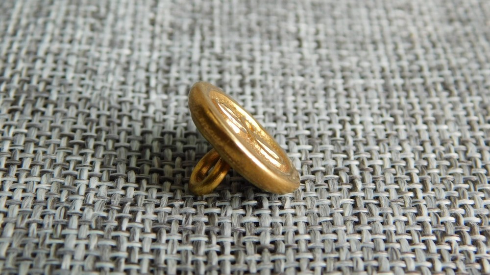 Antique Vtg Button Initial J & Back Marked Aprx: 5/8" #736-B