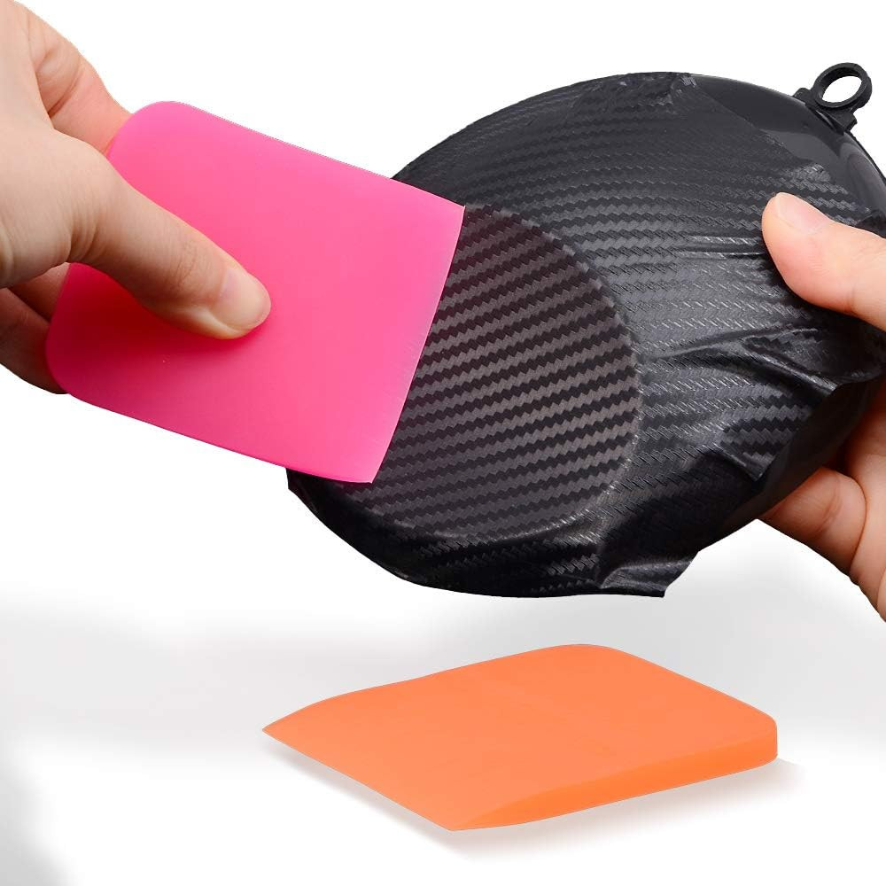 Small Squeegee 2pcs Soft Rubber PPF Squeegee Wrapping Scraper for Curved Surface