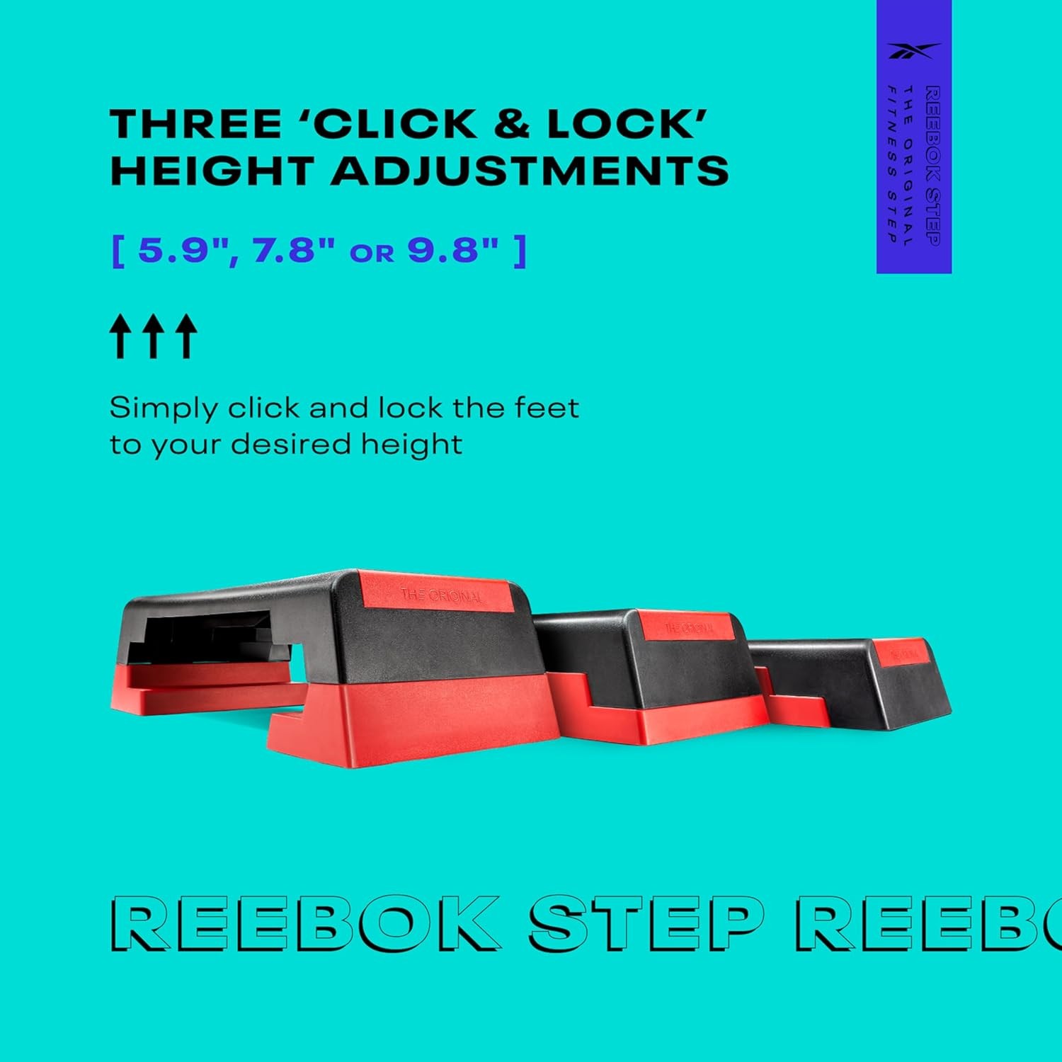 Reebok Fitness Multipurpose Adjustable Aerobic Strength Training Workout Step